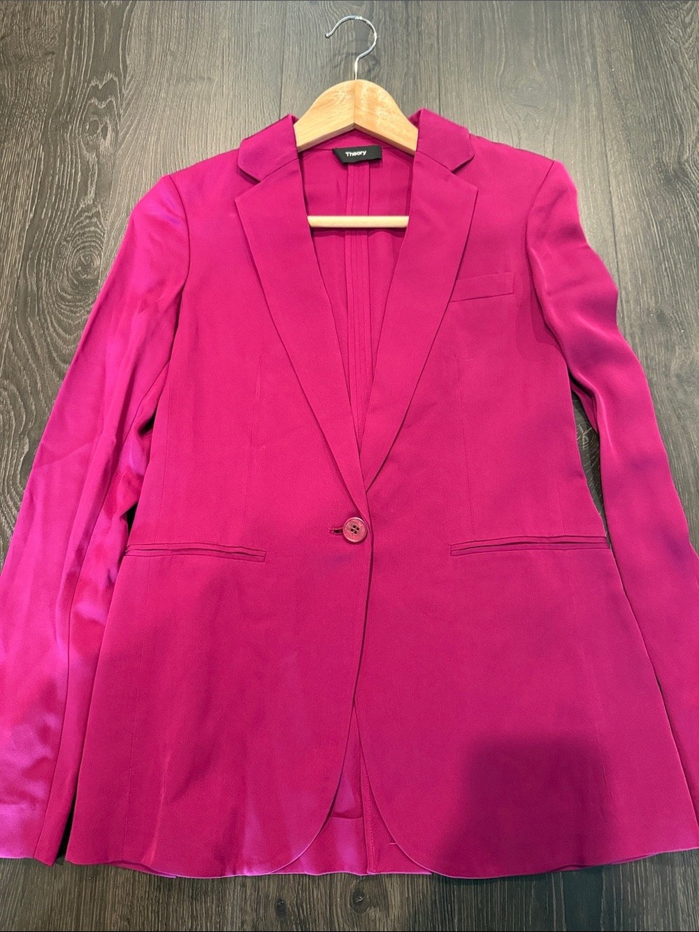 Theory Women's Fuchsia Single-Button Blazer
